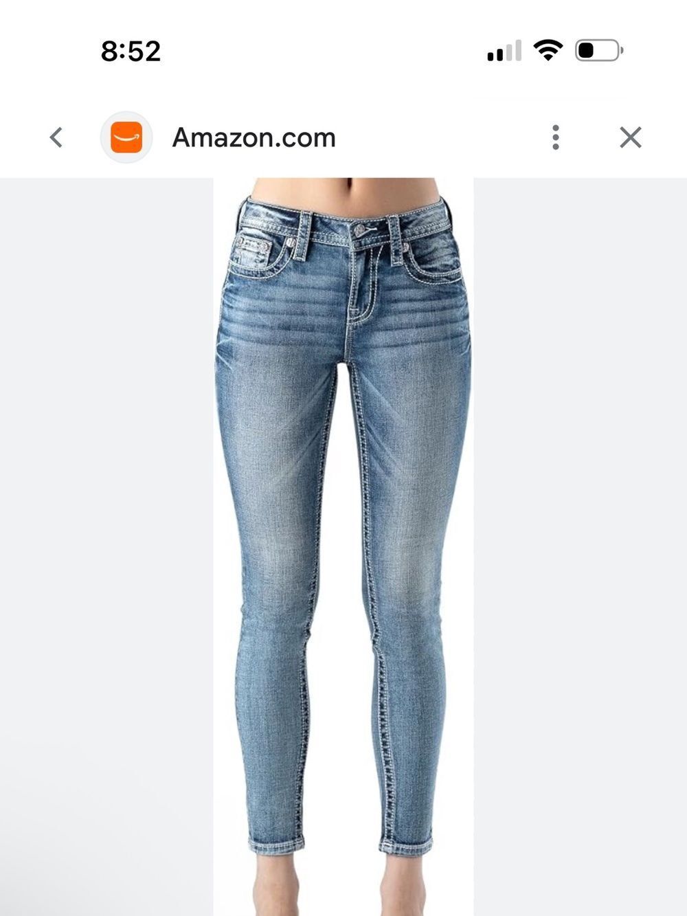 Miss Me Skinny Jeans in Light Blue Wash Size 26